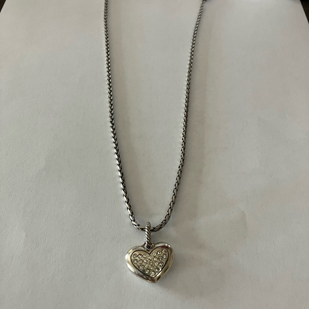 Brighton, Silver Heart Pendant Necklace